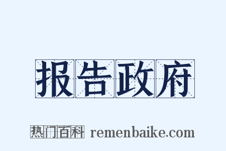 报告政府是什么意思的图片